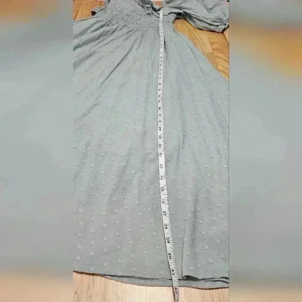 R. Vivimos Womens Size L 12/14 Summer Half Sleeve Cotton Ruffled Dress - Picture 6 of 12